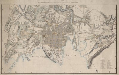 The Map was Published in (1861) and Shows Christiania by I.W.G. Næser